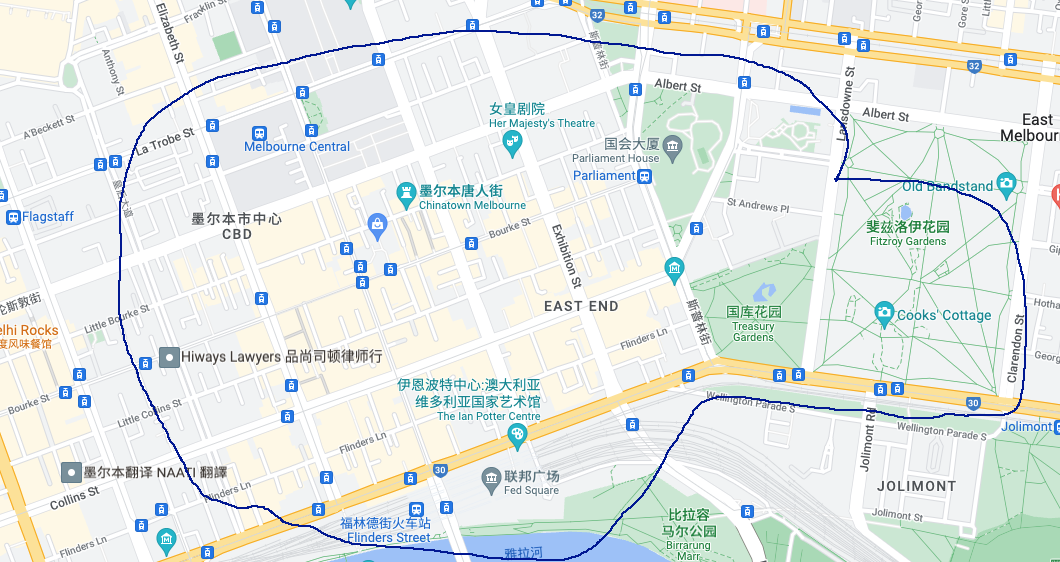 墨尔本城市历史文化步行游